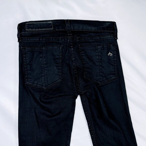 Rag & Bone Jeans - Intermix - Black Tuxedo Stripe Jean Leggings 24" / 24 + 25" - Picture 7 of 11